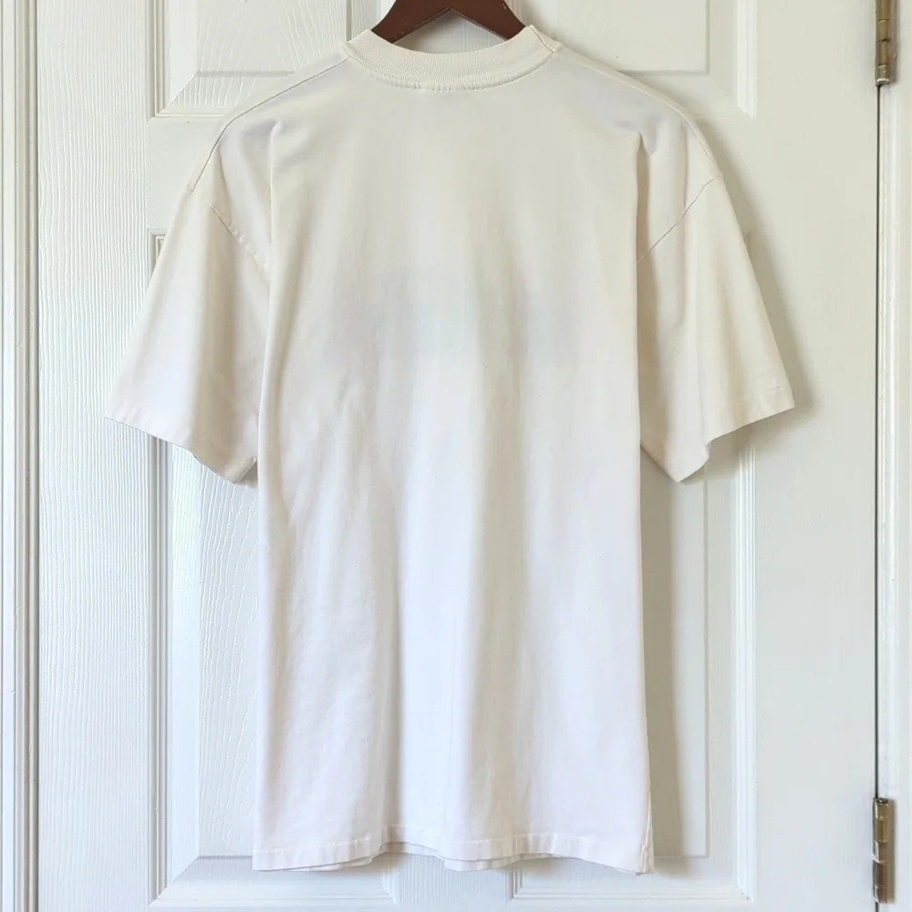 Hefty 90's Vintage Alaska Embroidered Short Sleeve Crewneck T-shirt White Large - Picture 9 of 10